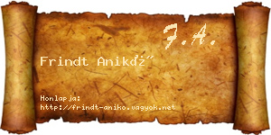 Frindt Anikó névjegykártya
